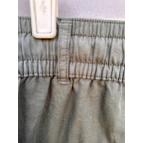 Zara Womens Barrel Leg Pants Army Green Utility Boho Casual Sz L Light Weight - Picture 6 of 8